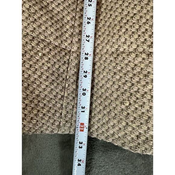 MARC JACOBS Circle Collar Checks Wool Light Pink Coat Half Belt Back Large - Picture 12 of 16